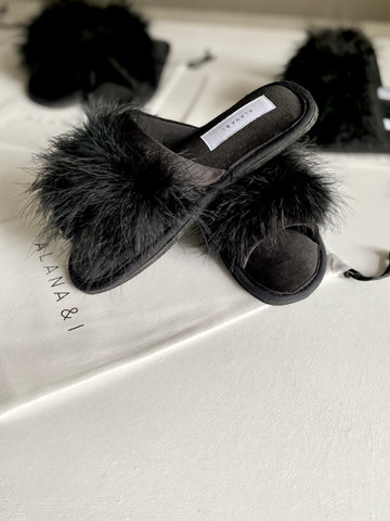 Black Marabou Fur